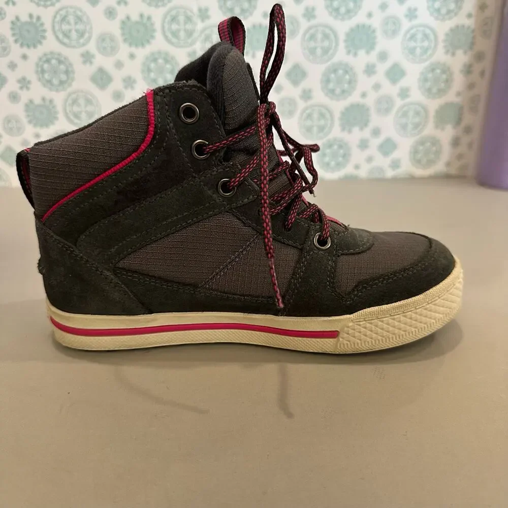 Viking pep‎ gtx jnr sneaker mid rugged shoes gray pink trim us 1 see chart - Picture 2 of 9